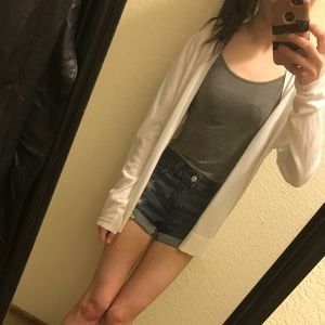 Simple White Cardigan